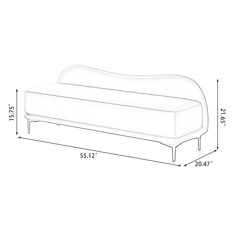 Banc avec revêtement, Beige ; bleu clair