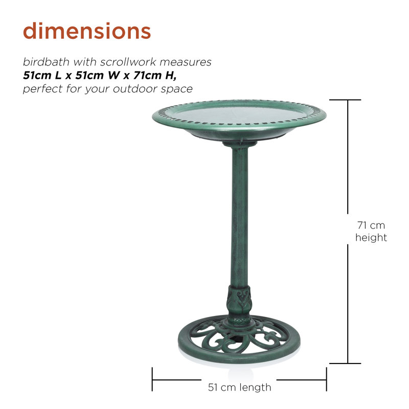 Plastic Pedestal Birdbath