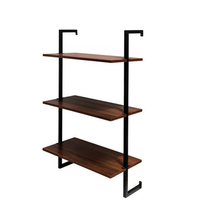 Wall Mounted 3 Tier And 2 Bathroom Shelves Heavy Duty Multi - Functional For Kitchen Pantry Office Saving Space Organizing Stuff Metal Wood Home Organizer Bedroom Laundry Room Decorative Display