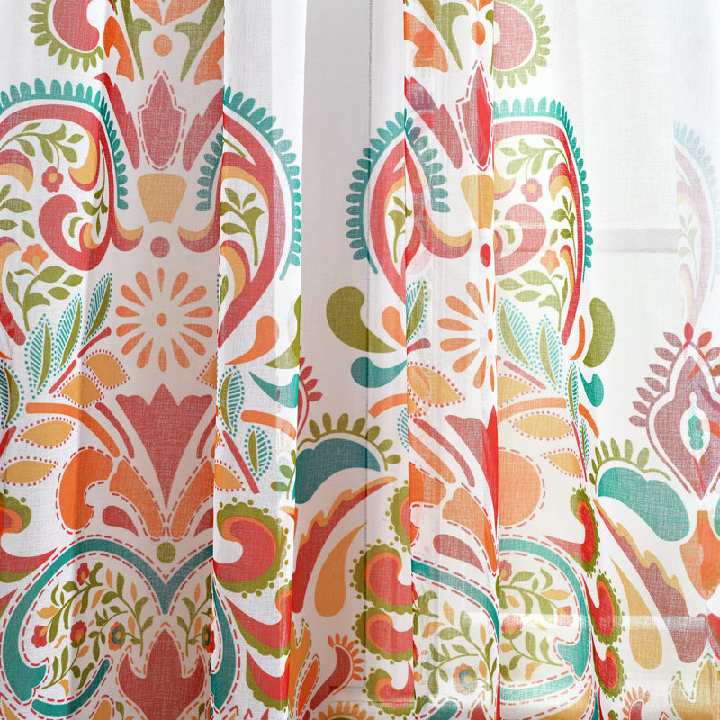 Clara Polyester Sheer Curtain Pair