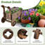 Jardinière en bois avec brouettes Anirduh