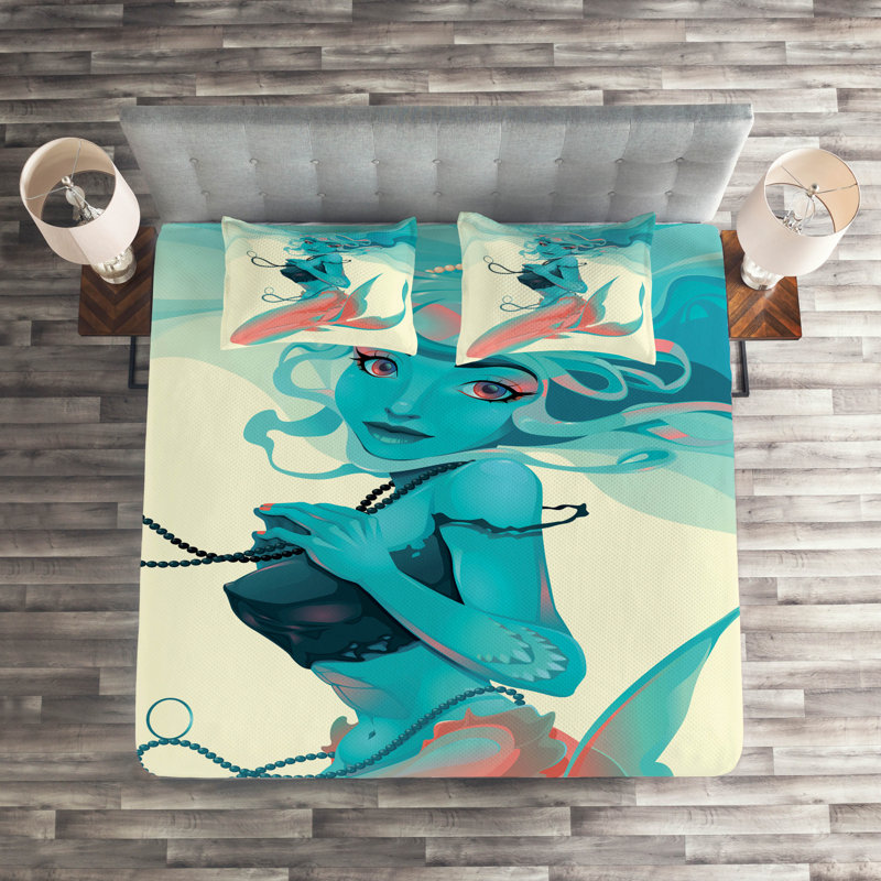 Polyester Coverlet, King Bedspread + 2 Shams
