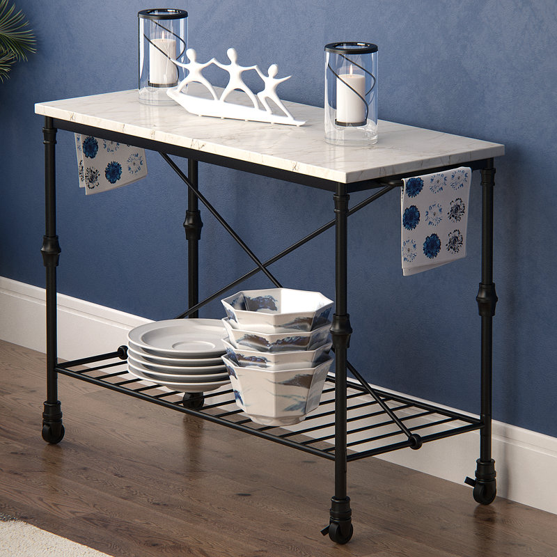 Table de préparation avec plateau en bois manufacturé