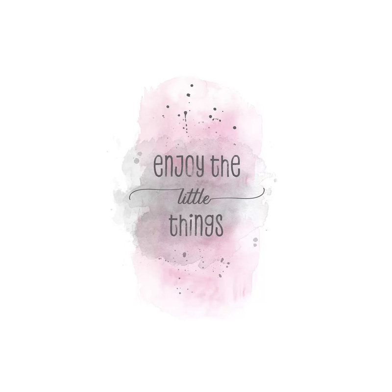 Enjoy The Little Things | Watercolor Pink by Melanie Viola - Wrapped Canvas Print, 20.32 cm H x 30.48 cm W