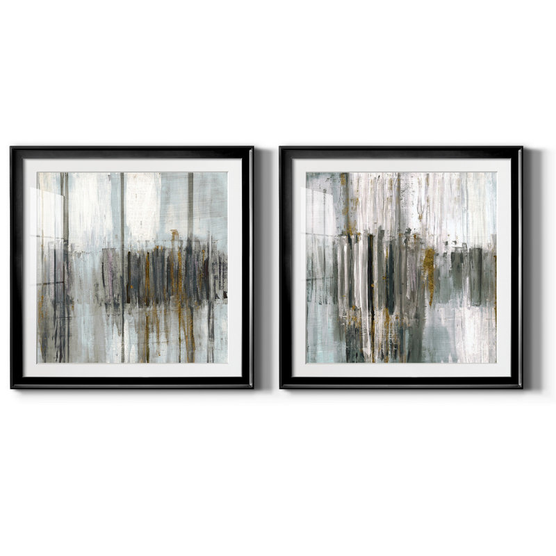 Saturnia Spring I - ensemble de 2 reproductions de cadres photo, Noir, H 17,5 po x l 35 po x P 1,5 po