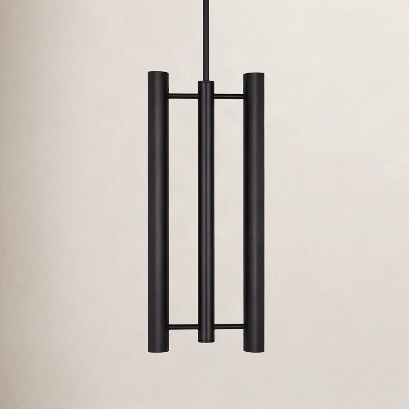 Carson LED Pendant, 22" H x 9" W x 3.25" D, Midnight Black, 2
