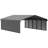 Steel Carport With 2 Side Wall Kits, 20X24X7-100015463