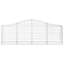 Arched Gabion Baskets 2 Pcs Galvanised Iron-204208214