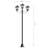 72" Triple-Head Solar Lamp Post Light Outdoor with Auto Dusk-to-Dawn Sensor