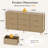 57" W Modern 9 Drawer Dresser with Fluted Fabric Drawers, Wood Top and Anti-Tipping Device-128980959