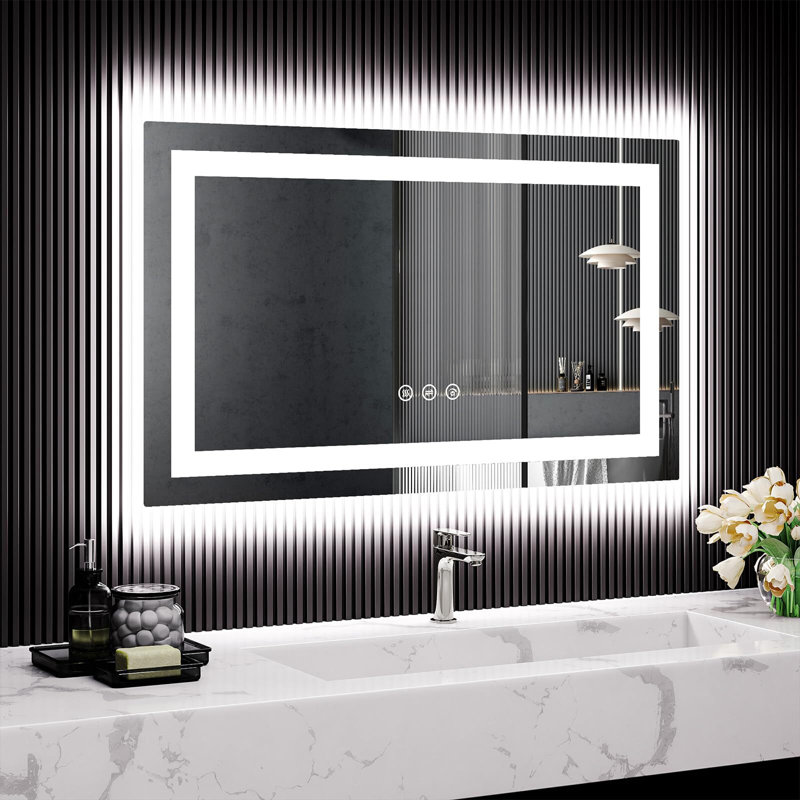 Miroir à DEL pour salle de bain, 40 po x 24 po