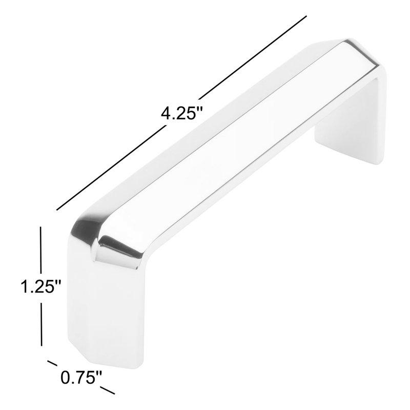 Eternity 4" Center to Center Bar Pull, Polished Chrome