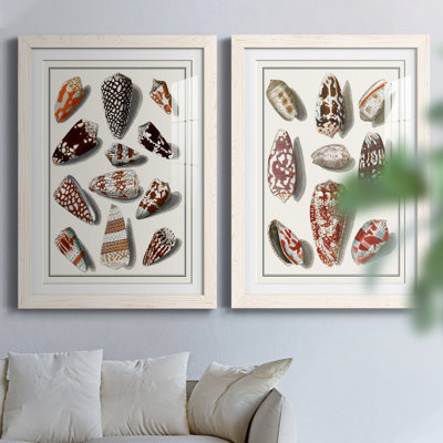 Toile encadrée avec coquillages collectés - prêt à accrocher