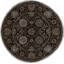 Hand-Knotted High-Quality Black Round Area Rug