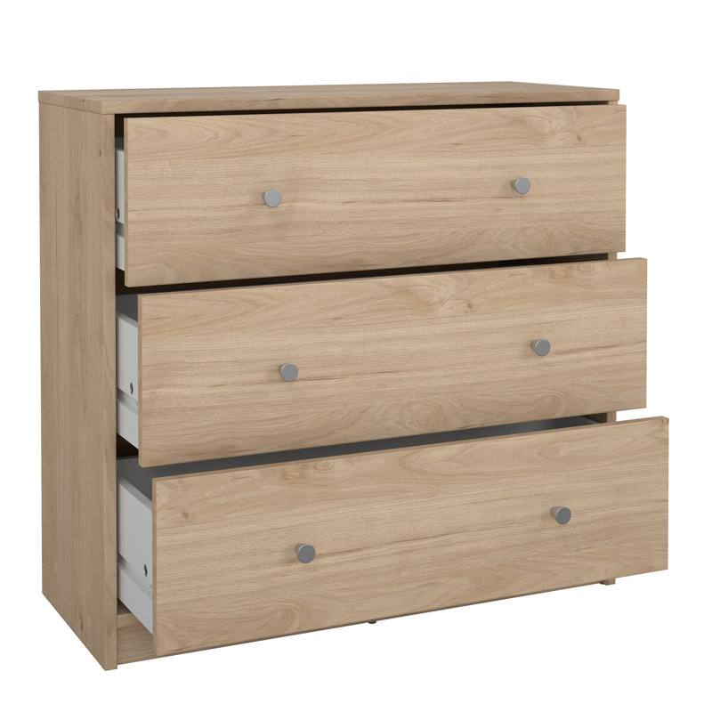 Clanton 28.50'' W 3 - Drawer Dresser, Jackson Hickory