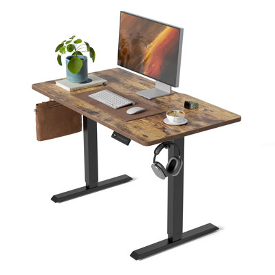 Adjustable Metal Base Computer Desk