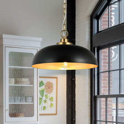 1-Light Minimalist Dome Pendant Light