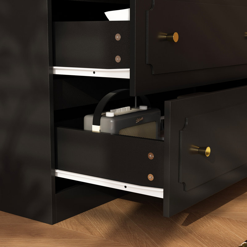 Extendable Vanity Table With 9 Drawers