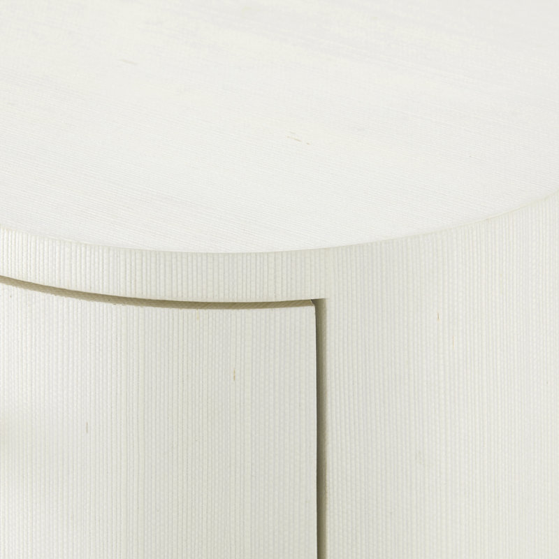 Aaron 2-Drawer End Table, Sand White