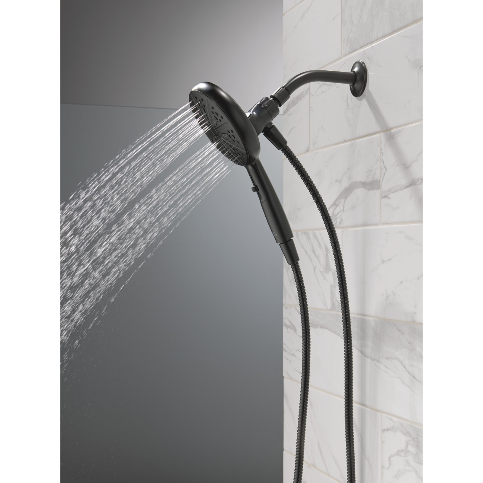 Nicoli Monitor 14 Series Tub and Shower Set, Matte Black