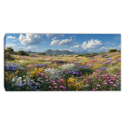 Wildflower Valley Bloom Wrapped Canvas Wall Art