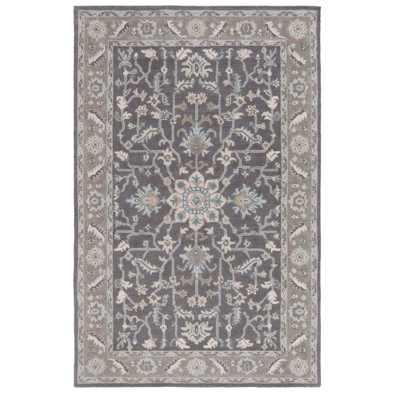 Luitpold Hand Tufted Wool Oriental Rug, Rectangle 5' x 8'