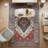 GLN Rugs Vintage Collection - Machine Washable Area Rug, Vintage Washable Rug, Non Slip Area Rug, Low Pile Living Room Rug, Bedroom Rug, Bathroom Rug - Easy Clean (Red Rug)-127139859