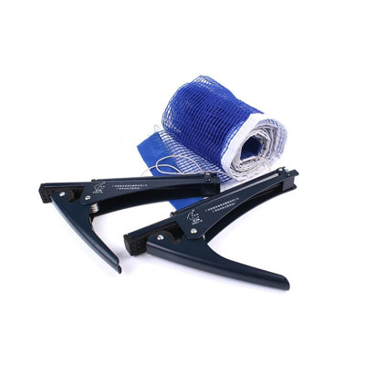 Ensemble de filet de tennis de table double, filet de ping-pong portable avec pince robuste, accessoires de tennis de table en nylon noir pour la maison / le club / le voyage