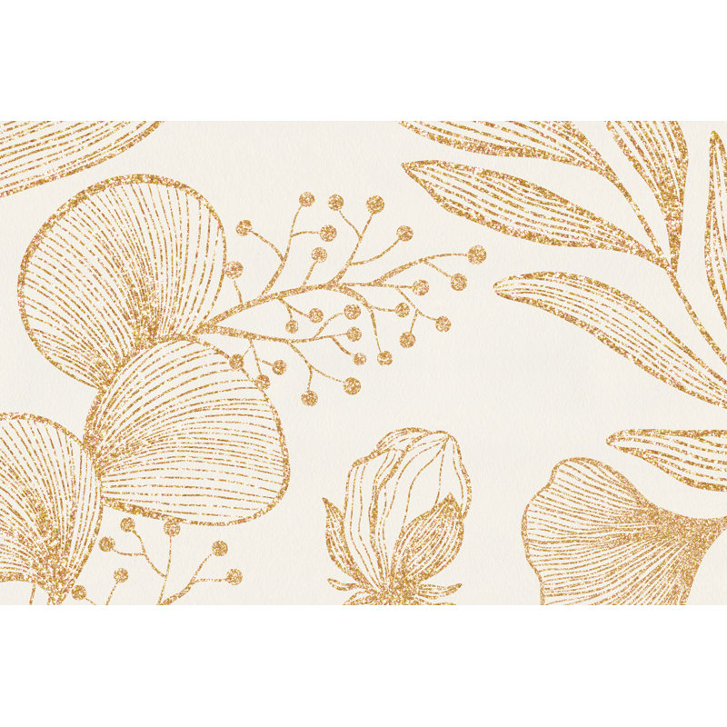 Beesley Floral Vinyl Machine Printed Area Rug, Rectangle 200 x 300cm