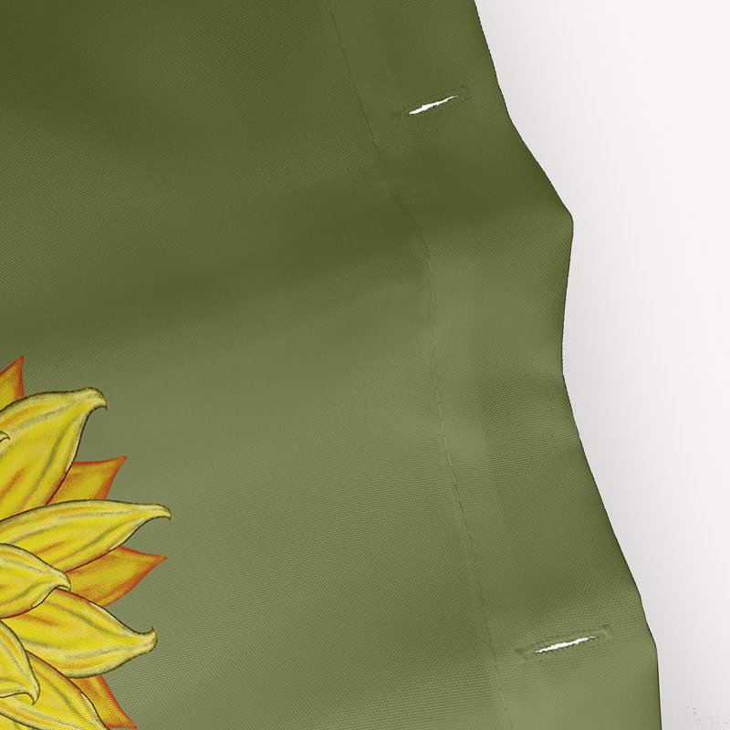 Rideau de douche simple Vieux Floral, Vert
