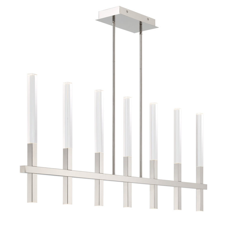 Lustre 7 lumières Benicio, Nickel
