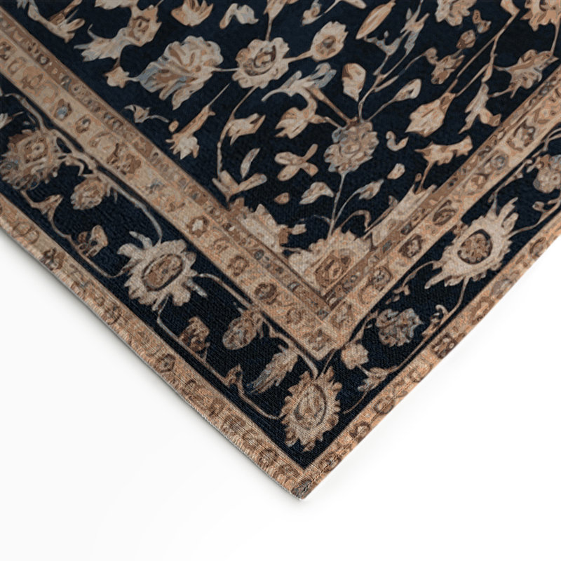 Tapis turc intérieur et extérieur bleu, Rectangle 5 pi x 7 pi