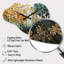 Horloge murale en métal orange, arbres verts, auvent patchwork I-105418189