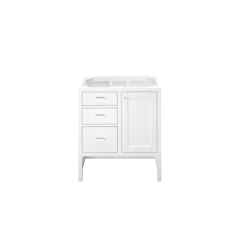 Addison 30'' W Single Bathroom Vanity Base, Glossy White