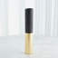 Collins Vase-Matte Black/Gold Metallic-Lg-1106314242
