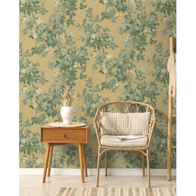 Orange Tree Ochre Non-Pasted Wallpaper