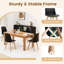  Ensemble de 2 chaises de cuisine modernes sans accoudoirs, capacité de charge de 330 lb, noir-901929209-901929210