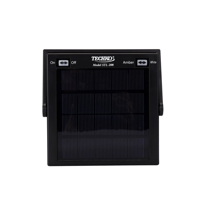 7.87'' Black Solar Powered LED Outdoor Lantern with Color Changing Light