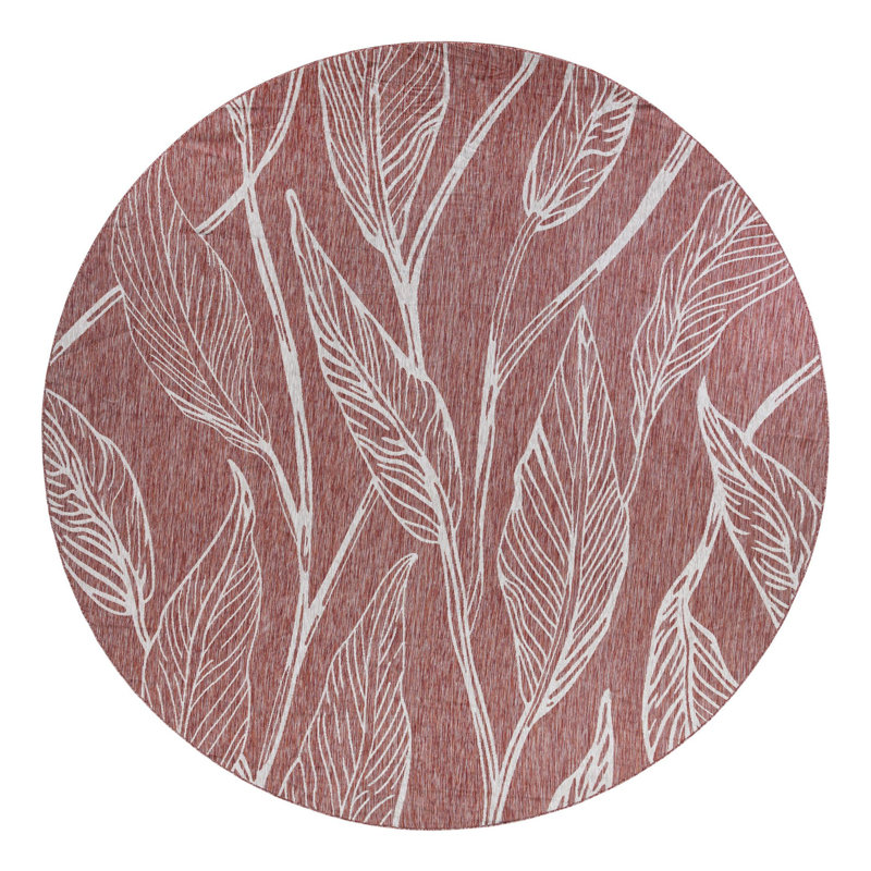 Tapis intérieur / extérieur Zellig, Rond 13 pi 1 po