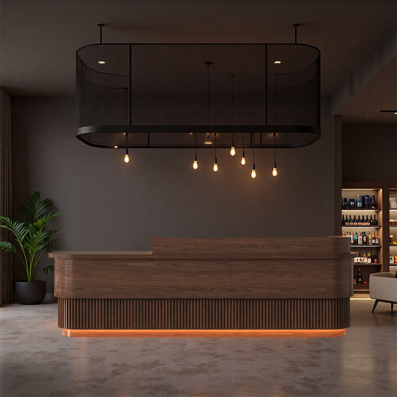 Classic Lounge Liverpool with Lockable Drawers, Open Storage, Wine Glass Hooks, and Wine Storage Cubbies – No Assembly Required