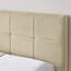 Structure de lit double capitonnée pleine grandeur, structure de canapé-lit avec dossier et accoudoirs confortables, lit double pour chambre à coucher, salon-566337919