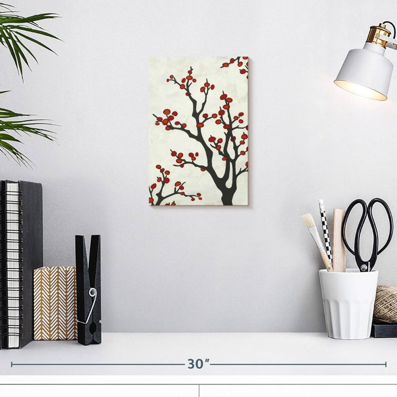 Harnek Red Berry Branch II, H 12 po x l 8 po