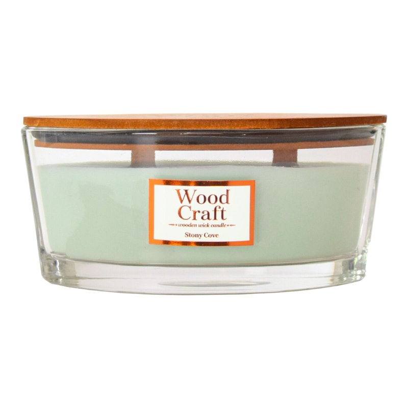 Stone Cove Scented Jar Candle with Glass Holder