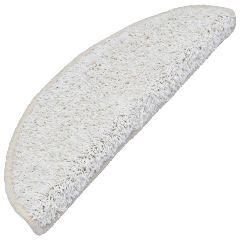 Stair Mats White, Semi-Circle 10.65cm x 25cm