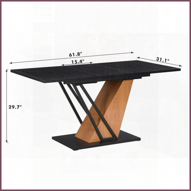 Table basse extensible peu encombrante avec structure en métal robuste, plateau en panneau de fibres à densité moyenne facile à nettoyer pour le salon et amp; Salle à manger