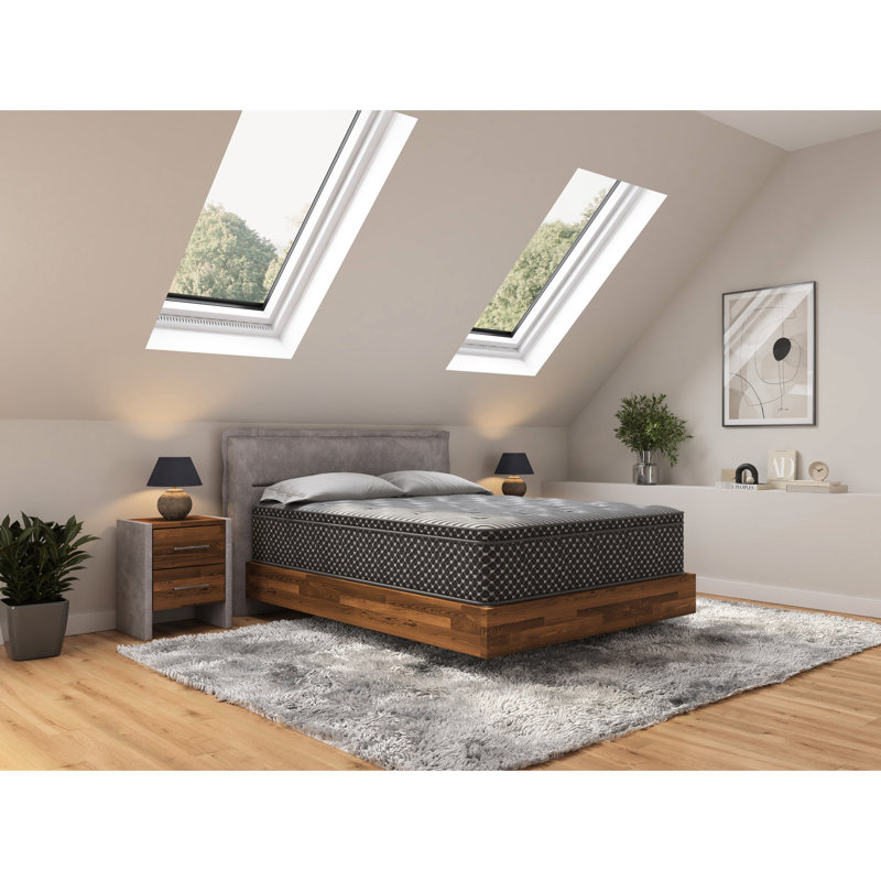 Lit simple 13 po - avec mousse induisant la relaxation, ressorts enveloppés à mémoire de forme à mémoire de forme gélifiée, compatibilité ajustable, housse de protection pour les hanches