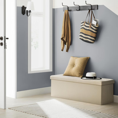 110x38x38cm Linen Upholstered Storage Bench