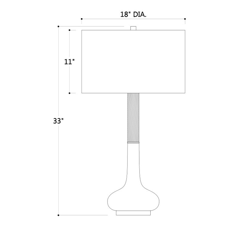 Charlie Table Lamp, Clear/Bronze