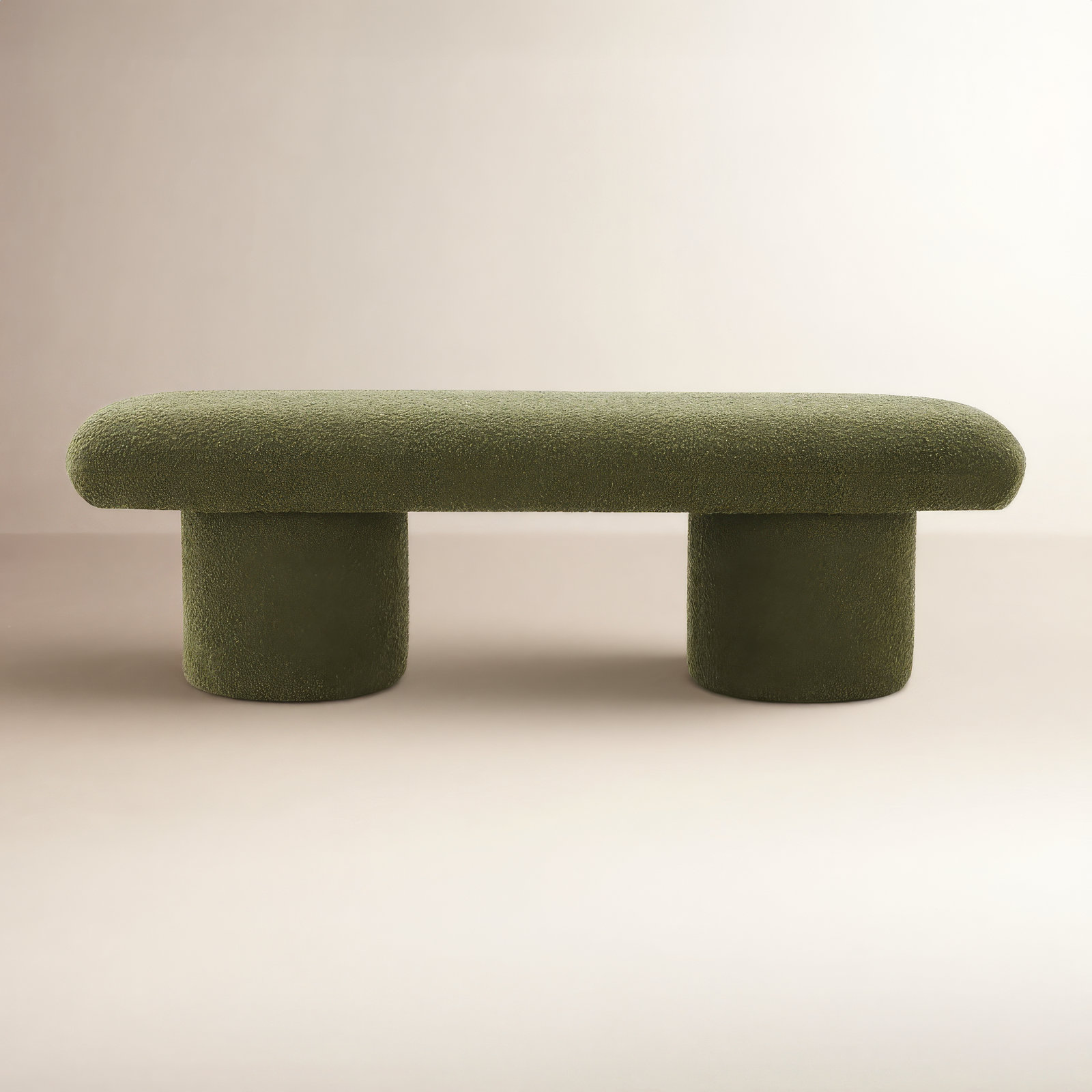 Anston 56" Bedroom Bench, Fern Green Boucle