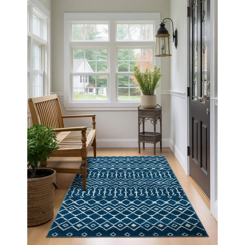 Balanger Geometric Indoor Rug, Rectangle 5'3" x 8'